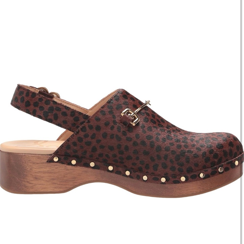 Sam Edelman Brown Leopard Mules